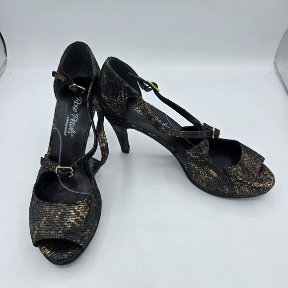 Rose Petals By Walking cradles Caliente Black Micro Sz 8.5 - Picture 5 of 9